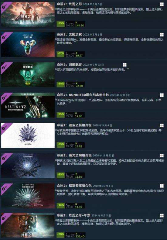 命运：宿命之门Steam夏季促销开始！