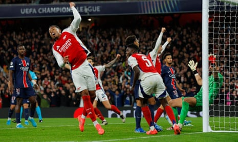 Arsenal 2-0 Paris Saint-Germain: Champions League – as it happened | Champions League | The Guardian